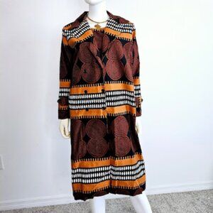 African Ankara Kitenge Two Piece Dress Suit Set - Made in Kenya